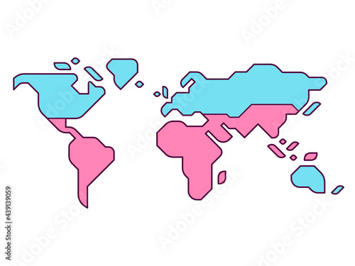 Global North and Global South map