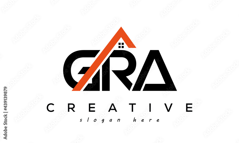 GRA letters real estate construction logo vector - obrazy, fototapety, plakaty 