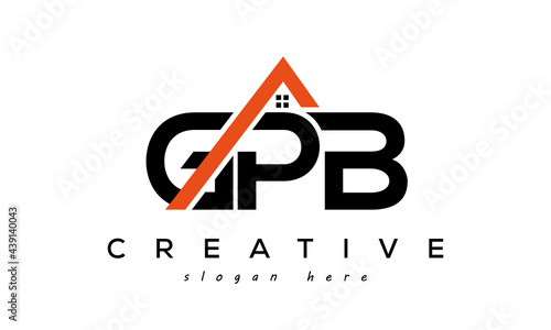 GPB letters real estate construction logo vector photo