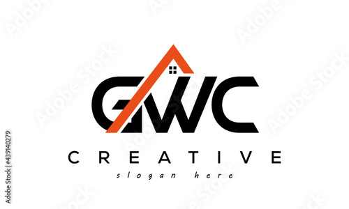 GWC letters real estate construction logo vector photo