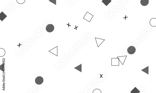 abstract creative geometric memphis black and white minimal background.