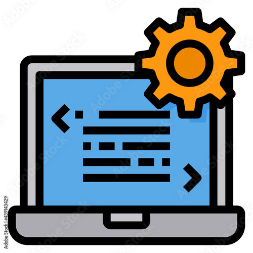 Coding line icon