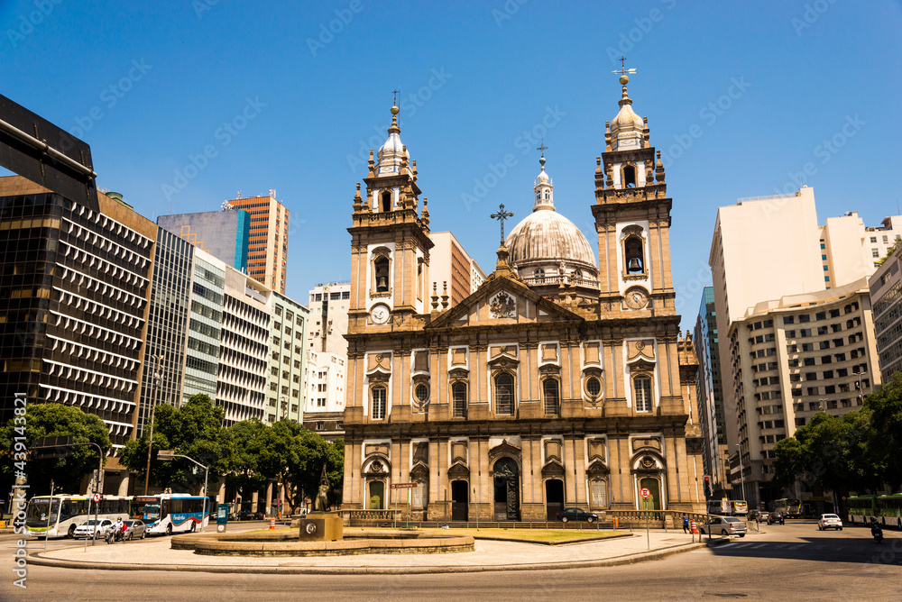 Candelaria Church in downtown in Rio de Janeiro, Brazil