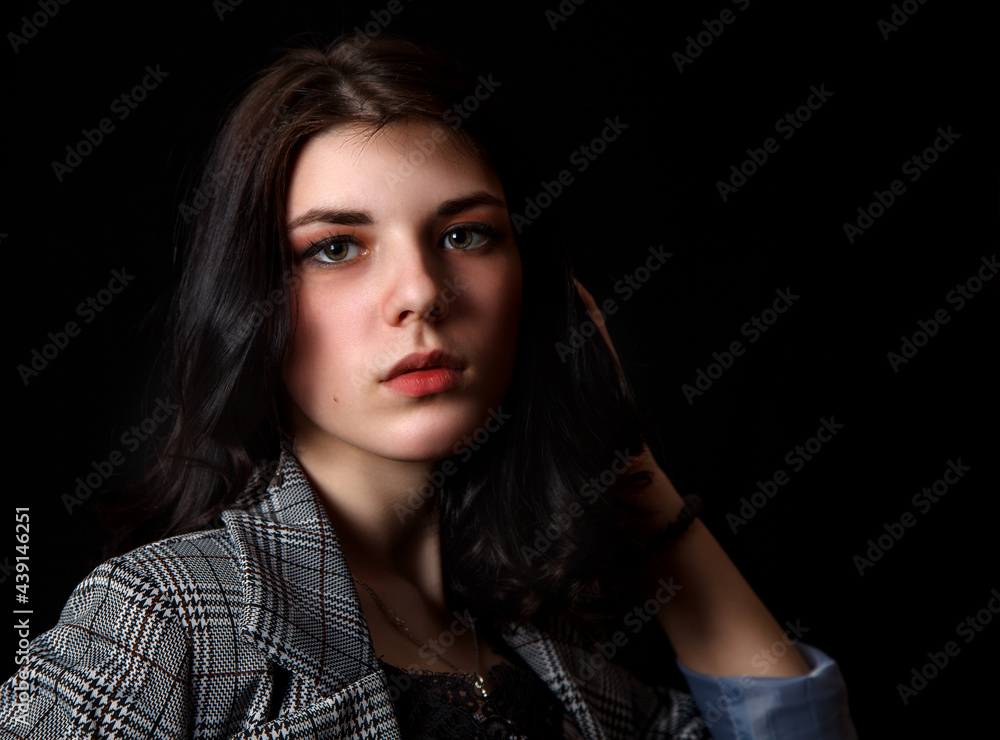 portrait of a young beautiful girl in the studio portrait of a young beautiful girl in the studio
