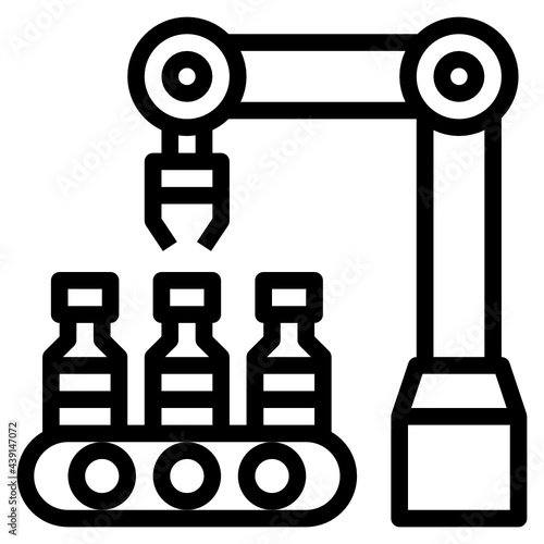 Manufacturing line icon