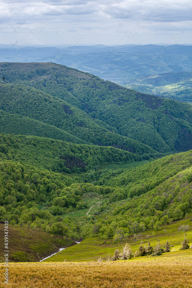 Mountains landscape in ukrainian Carpathians