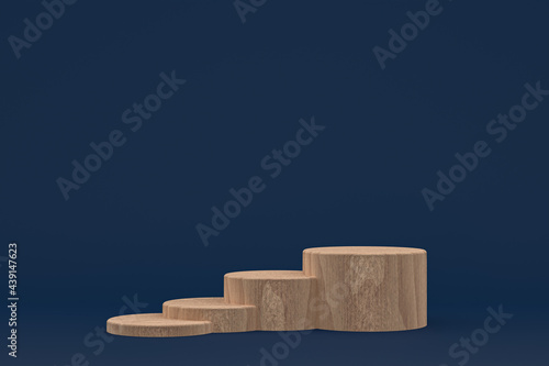 Fototapeta Naklejka Na Ścianę i Meble -  wood podium minimal 3d rendering or product stand for cosmetic product presentation