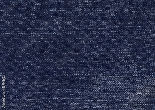 raw denim dark blue fabric background texture.