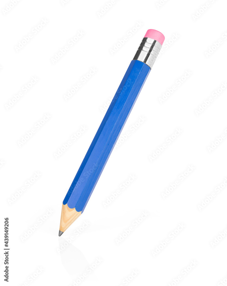 blue pencil isolated on white background blue pencil isolated on white background