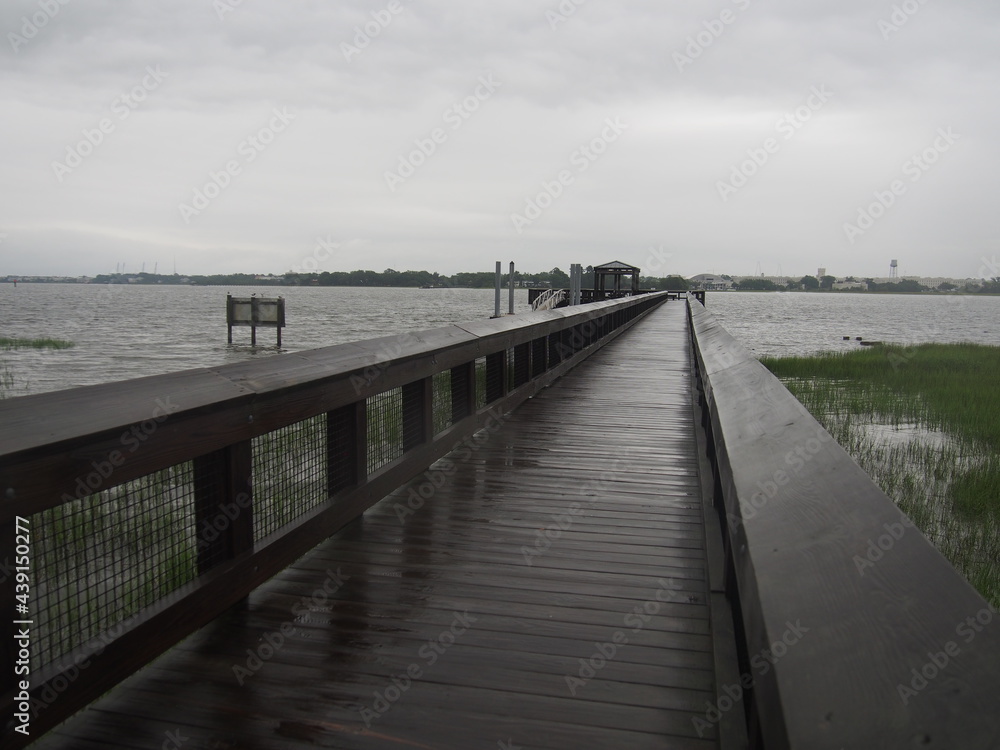 pier during thunderstorm