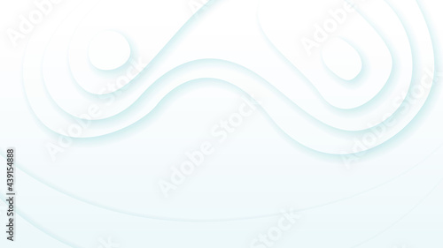 White Abstract Wavy Paper Cut Background with Shadows, Vector. Modern Design Objects For Business Presentations Flyers Posters And Invitations © Дмитрий