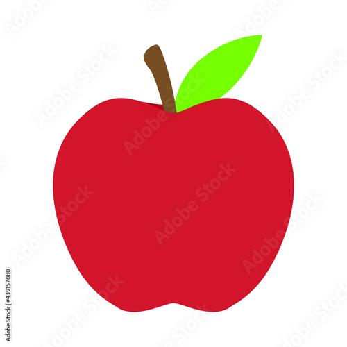 Apple Fruit flat Illustration Vector Design. Vegetable Healthy Farm Product. Vegetarian Lifestyle Icon. 