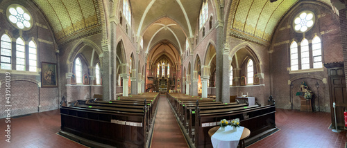 Panorama from inside the Sint Vitus Church of Blauwhuis photo