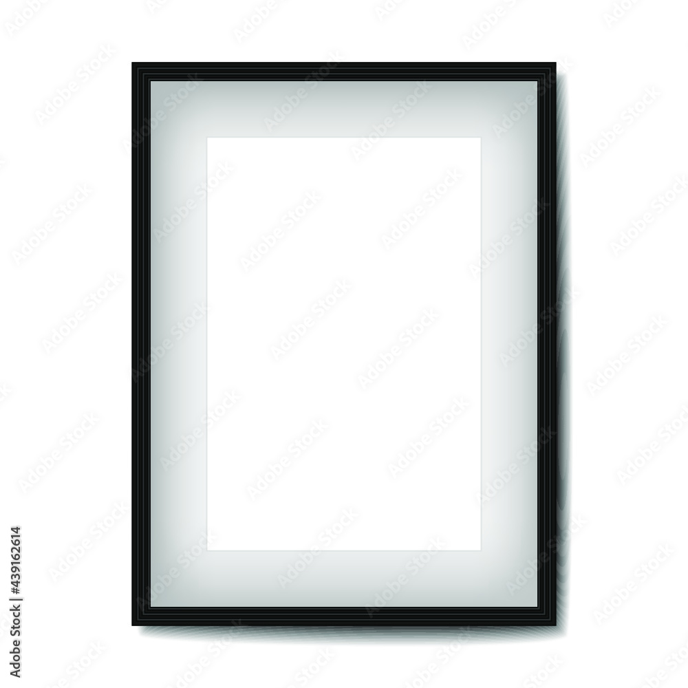 Black blank frame isolated on a white background Black blank frame isolated on a white background