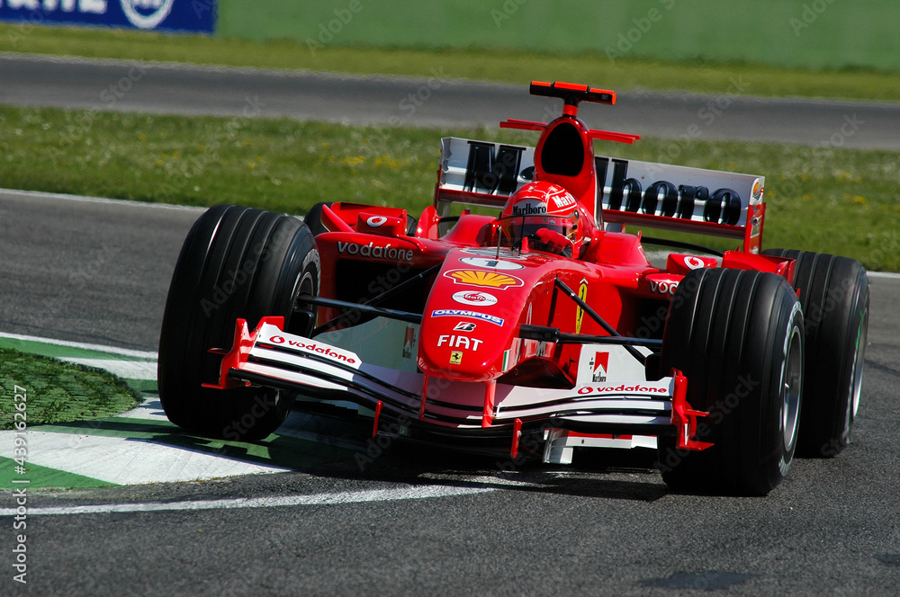 Imola, Italy - 23 April 2005: F1 World Championship. San Marino Grand Prix, Michael Schumacher in action on Ferrari F2005 during practice. Stock 写真 | Adobe Stock Imola, Italy - 23 April 2005: F1 World Championship. San Marino Grand Prix, Michael Schumacher in action on Ferrari F2005 during practice. Stock 写真 | Adobe Stock