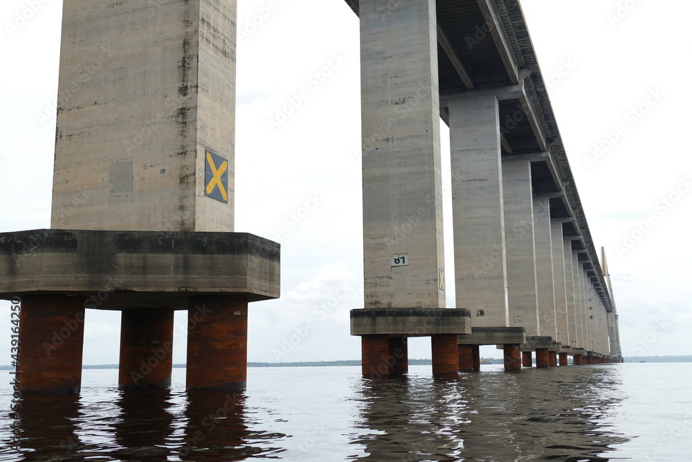 The bridge Rio Negro connects the city of Manaus with Iranduba. Amazonas, Brazil.