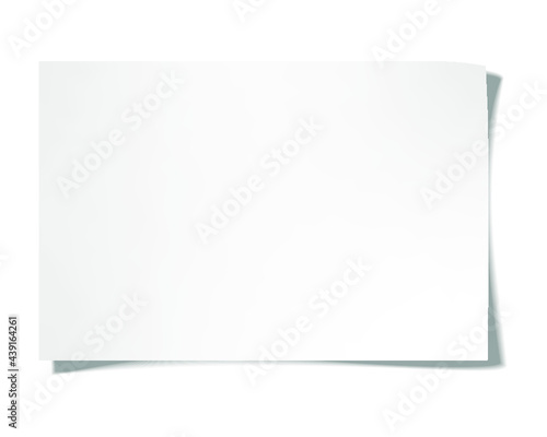 Blank Paper isolated on a white background