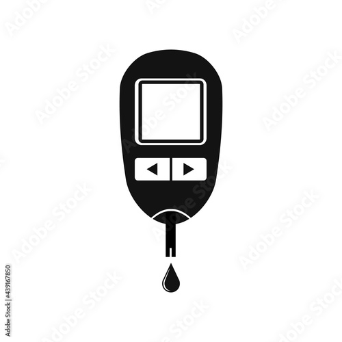 Glucometer icon.Vector illustration isolated on white background.