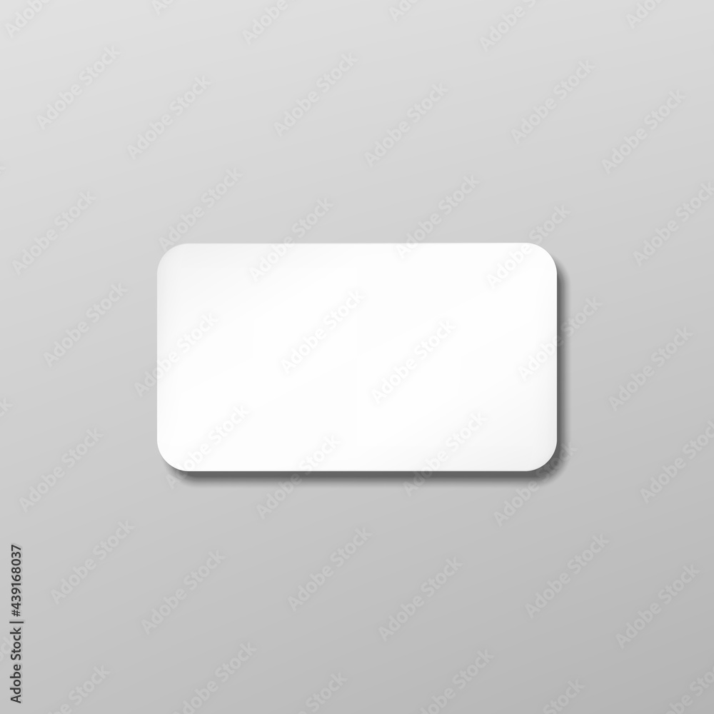 White blank shopping credit card isolated 3d vector illustration. Credit card for finance, bank or shopping discount plastic card. White blank shopping credit card isolated 3d vector illustration. Credit card for finance, bank or shopping discount plastic card.