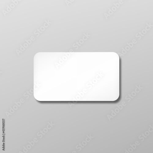 White blank shopping credit card isolated 3d vector illustration. Credit card for finance, bank or shopping discount plastic card.