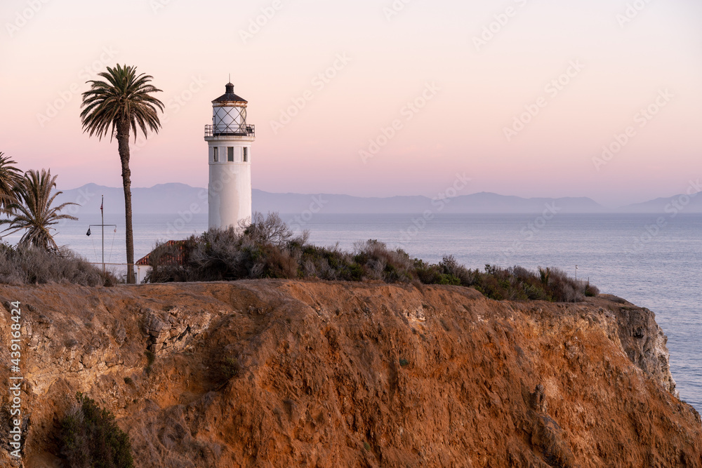 Point Vincent Lighthouse California at sunset Point Vincent Lighthouse California at sunset