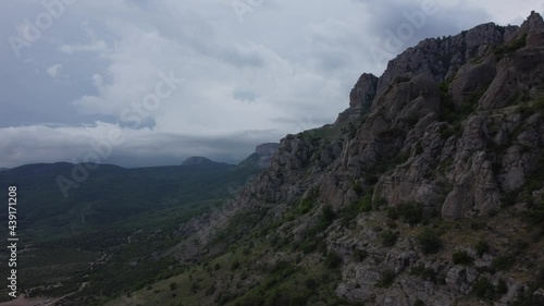  Flight over the Demerdzhi mountain range and the ghost valley.  photo