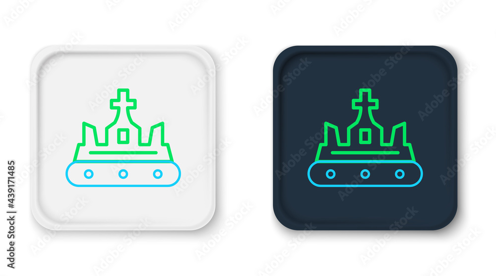 Line British crown icon isolated on white background. Colorful outline concept. Vector Line British crown icon isolated on white background. Colorful outline concept. Vector