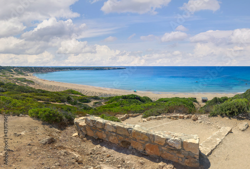 The stair to Lara beach. Akamas peninsula, Cyprus.