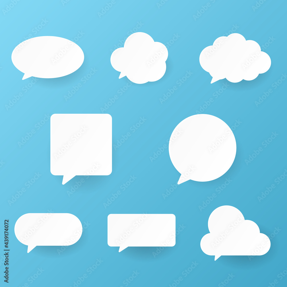 Message box ,Paper cut style , isolated on white background Message box ,Paper cut style , isolated on white background