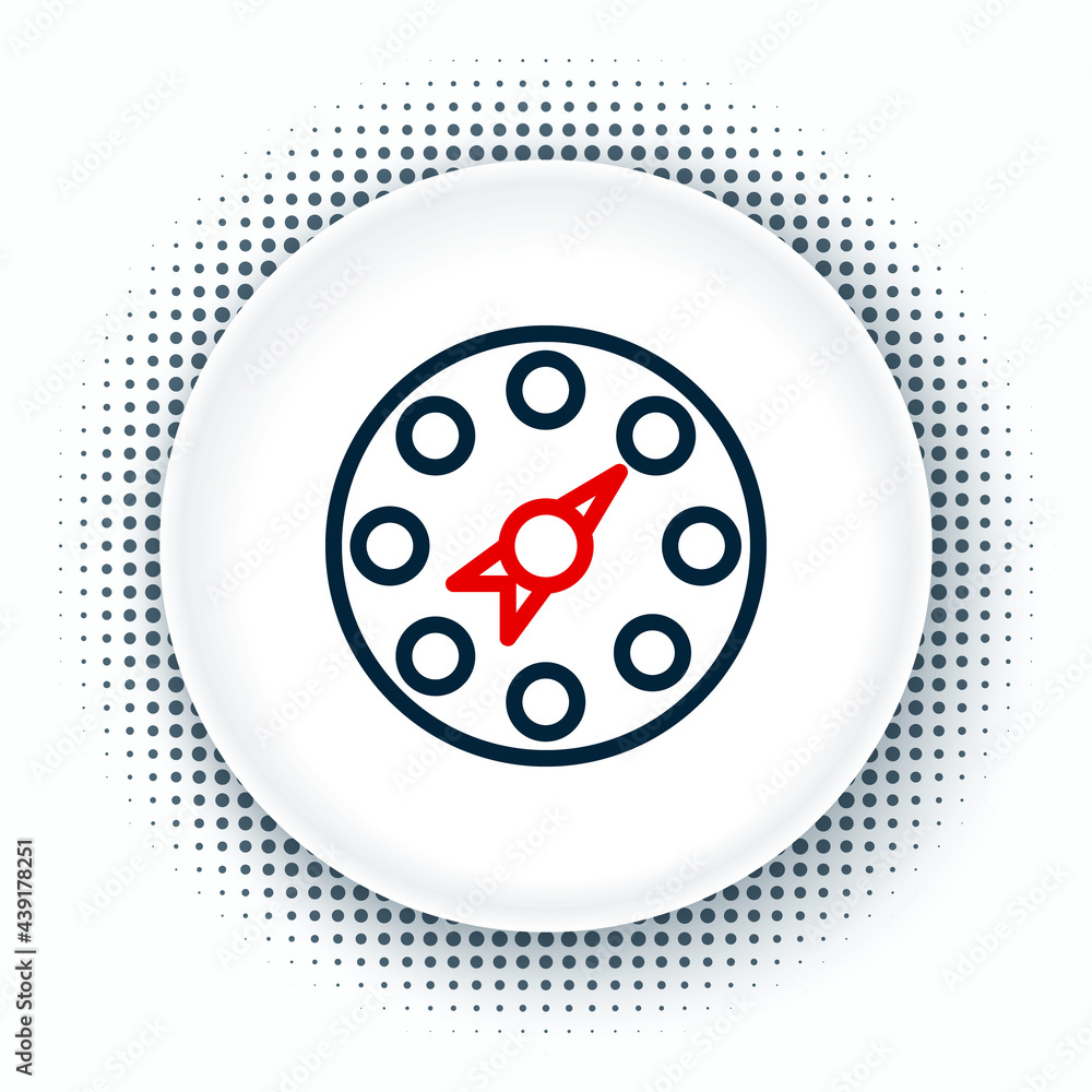 Line Twister classic party game icon isolated on white background. Colorful outline concept. Vector Line Twister classic party game icon isolated on white background. Colorful outline concept. Vector