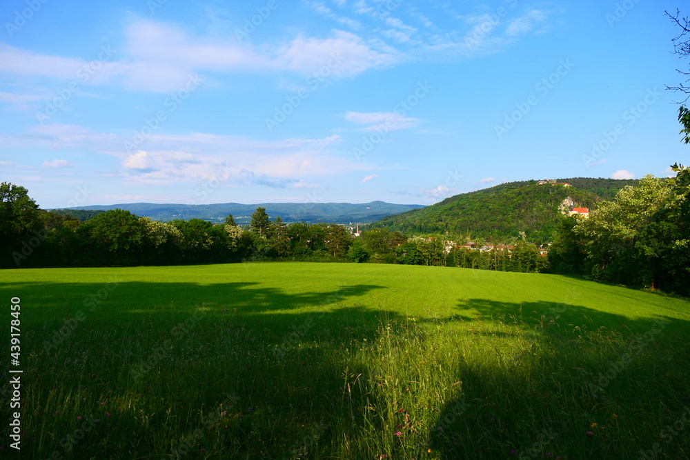 Obraz premium Blick auf die Markgemeinde Pitten