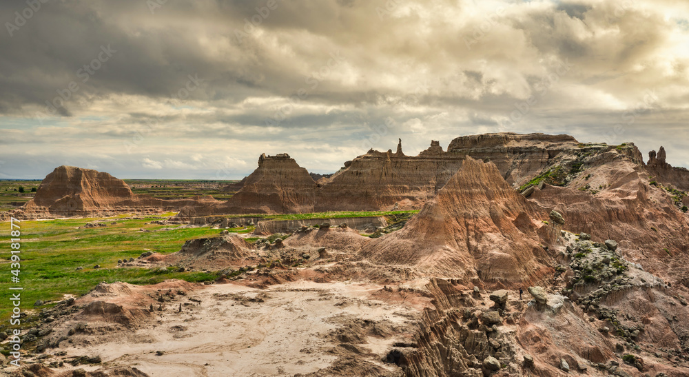 On the Saddle Pass Trail in the badlands National Park