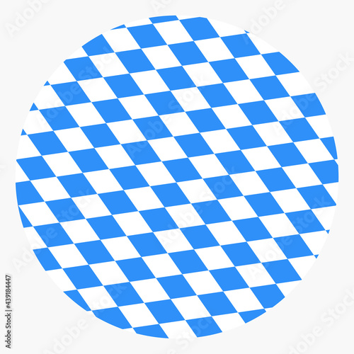 October fest Bavarian flag banner vector illustration. German Bavaria circle badge  symbol. Decorative seamless.
