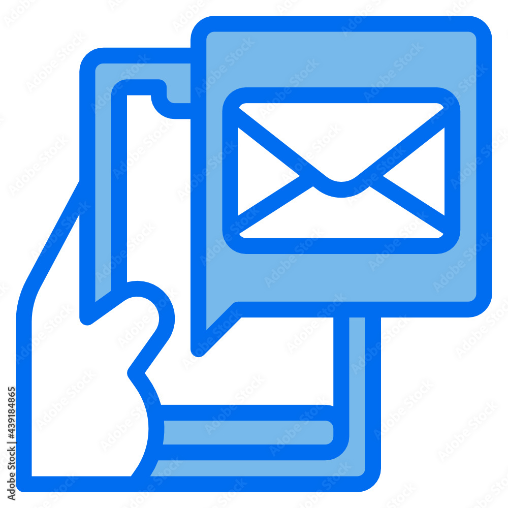 mail blue line icon mail blue line icon