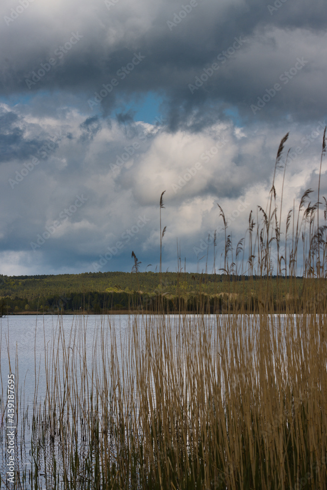landscape with lake and clouds landscape with lake and clouds