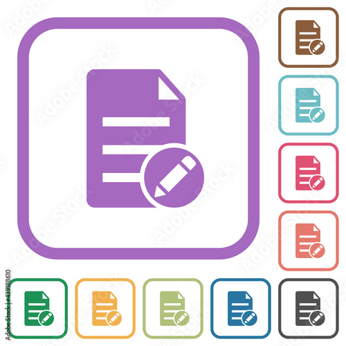 Edit document simple icons