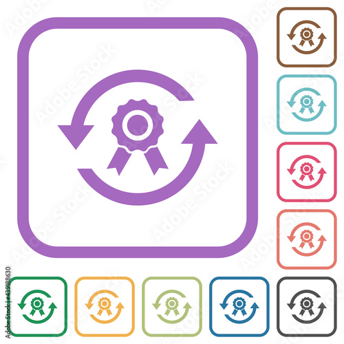 Renew certificate simple icons