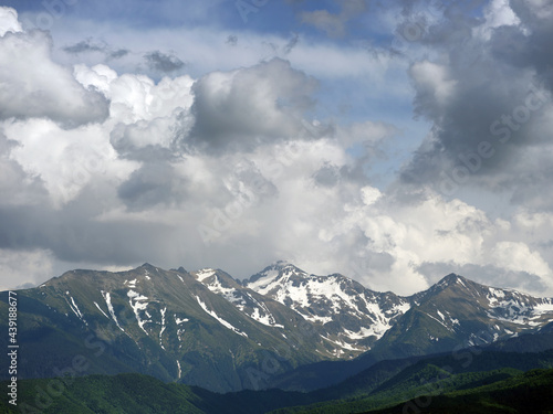 Stormy alpine landscape in the Fagaras Mountains, Romania, Europe © Rechitan Sorin