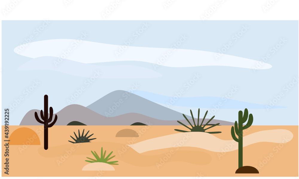 Desert background vector illustration svg