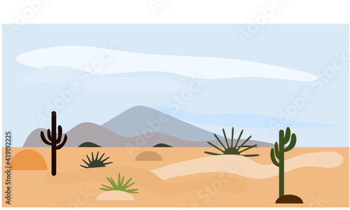 Desert background vector illustration svg