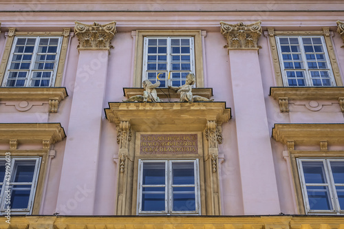 Canvas Print Primate's Palace (Primacialny palac) - neoclassical palace in the Old Town of capital of Slovakia Bratislava
