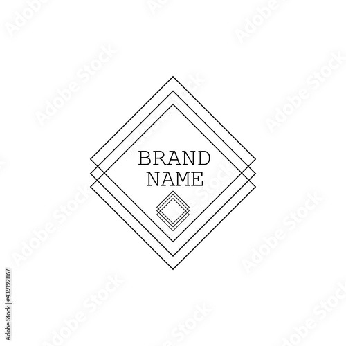 Modern minimalist vector geometric logo for your company. Flat vector logo design template element.