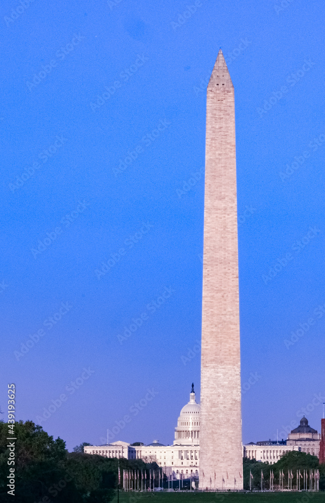 Washington Monument & Capitol at Dusk