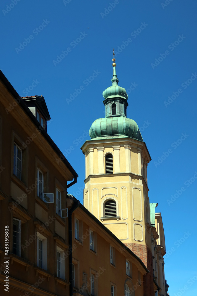 Warsaw, Poland. St. Martin's Church located on ulica Piwna (