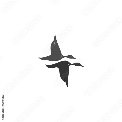 Duck icon logo design concept template illustration