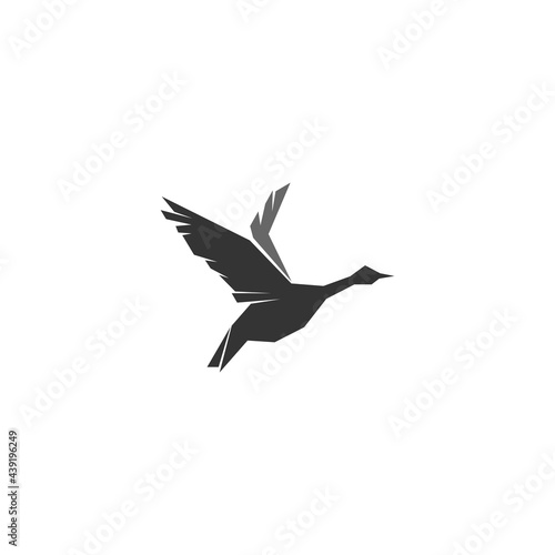 Duck icon logo design concept template illustration