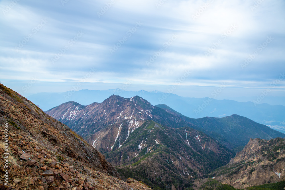 Fototapeta premium 八ヶ岳連峰 阿弥陀岳から望む絶景