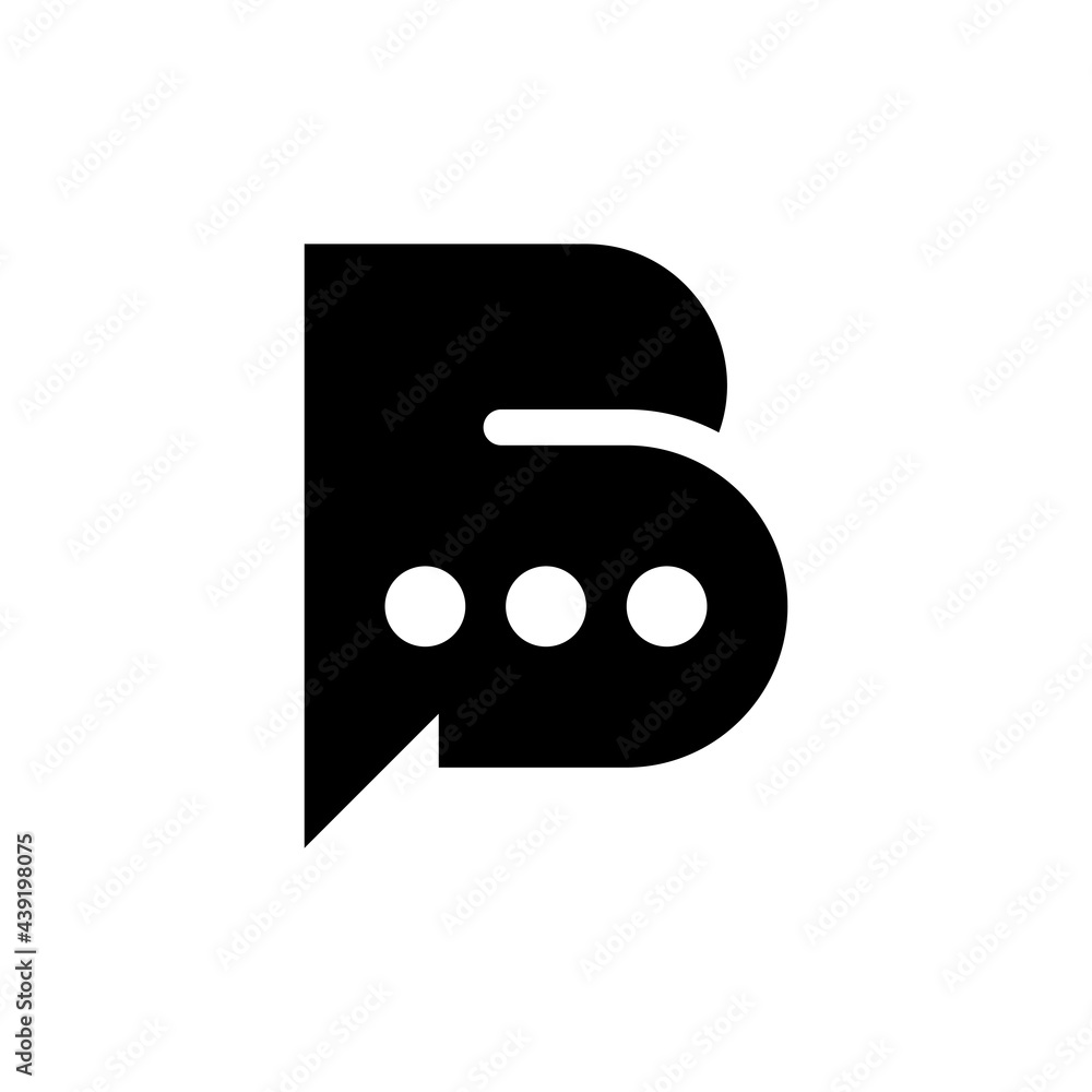 Letter B Chat Business Logo Design Letter B Chat Business Logo Design