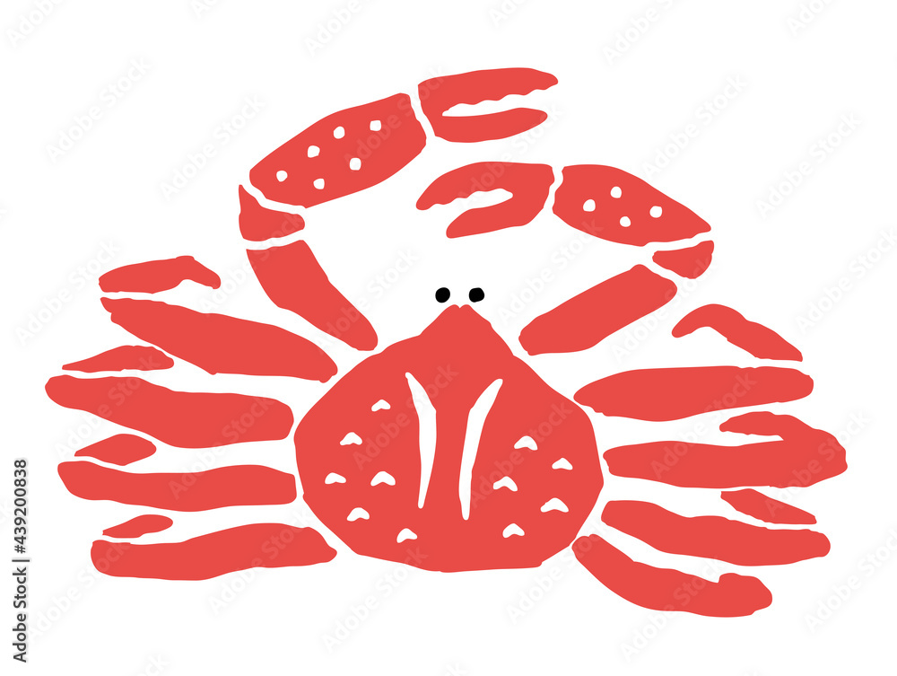 ズワイガニ かわいいレトロなイラスト Stock Vector Adobe Stock ズワイガニ かわいいレトロなイラスト Stock Vector Adobe Stock