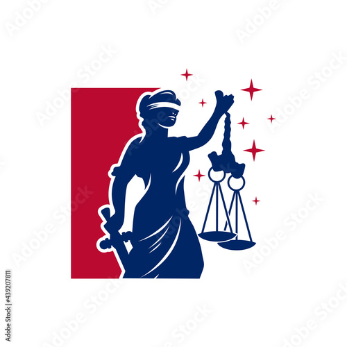 goddess of justice logo with sword